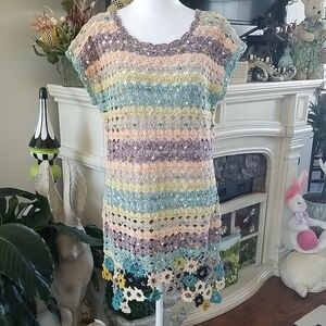 Chic Multicolor Crochet Top